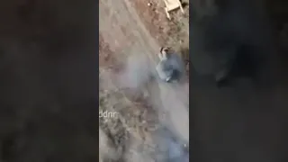 Ukraine dropping explosive device using drone.