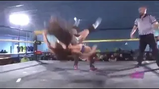 Hania gets knocked out by a suplex!