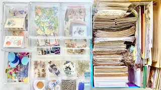 How I store & organise ephemera: Junk journal and craft supplies storage tips