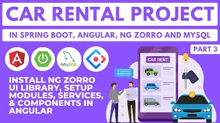 Creating Modules,Components,Services, Install UI |Car Rental Project in Spring Boot, Angular |Part 3