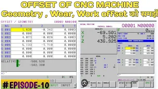 Offset of cnc machine | Types of offset in cnc machine | How to take offset in cnc machine |