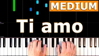 Ti Amo - Umberto Tozzi - La Casa De Papel - MEDIUM Piano Tutorial