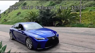 Lexus IS500 Ark catback exhaust short sound clips, downshift