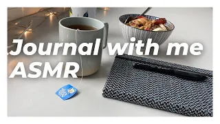 real time asmr journal with me | no music | morning pages | rain sounds | 50 mins