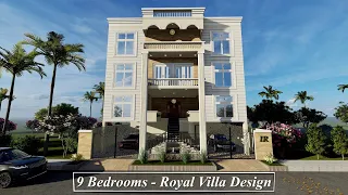 50X70 Royal Villa Design | 3500 Sq.ft Design with full 3D Walkthrough