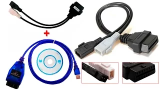 Diagnostically Cable KKL VAG-COM 409.1 and adapter for Audi 80 B4