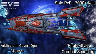 EVE Echoes Solo PvP - Arbitrator II Covert Ops [Curse] Lots of Destroyed Ships - Pirate Combat Style