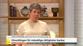 Amnesty larmar: Utvecklingen för mänskliga rättigheter backar | Nyhetsmorgon | TV4 & TV4 Play