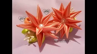 Цветок из атласной ленты МК/ DIY Flower from satin ribbon/ PAP Flor de fita de cetim#120