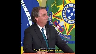 Bolsonaro confunde Ciro Nogueira com Ciro Gomes: "Quase falo palavrão"