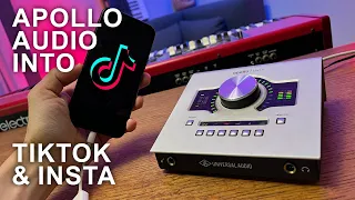 How to bring audio into Tiktok & Instagram with an apollo twin