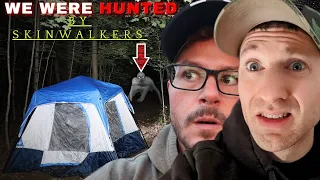 WE WERE HUNTED AND TRAPPED CAMPING OVERNIGHT BY SKINWALKERS | HAUNTED FOREST (Very Scary)