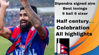 Dipendra singh Aairee best innings 6 six in 6 ball (50) Highlights 🙏🇳🇵World record???