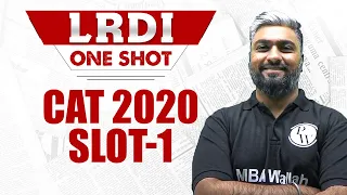 CAT 2020 Exam SLOT - 1 of LRDI in ONE SHOT | Previous Year Questions For CAT 2023