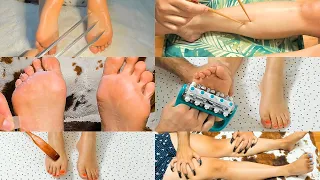 ASMR 1 HR Feet & Soul Scratching Tracing Tingles ASMR Relaxation Sleep | No Talking | 4K