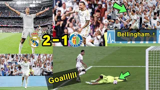 Highlights!🔥Real Madrid vs Getafe (2-1) | All Goals & Skills, Bellingham shines again🤩Late Minute