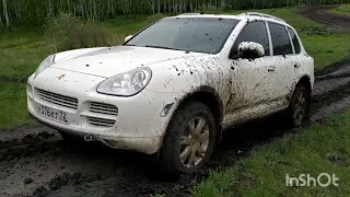 Порше Кайен 3,2 по весенней грязи на АТ-резине / Porsche Cayenne on spring mud on AT-tyres