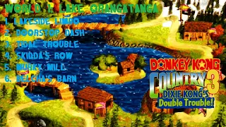 Donkey Kong Country 3 (SNES) (105%) (1|9) / World 1: Lake Orangatanga [4:3/FHD@60]