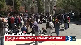 47 arrested during pro-Palestinian protest in New Haven