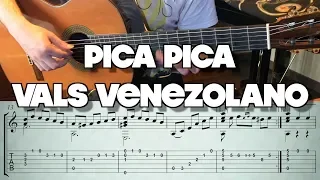 Pica pica - Vals venezolano (anonimo) partitura y tab - Guitarbn