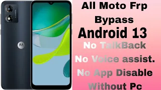 Moto E13 l All Moto Andorid 13 Frp Bypass Without Pc 2023 #motorola  #frp #frpbypass #frpunlock