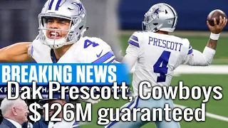 Dak Prescott, Cowboys agree to terms on contract extension with record $126M guaranteed