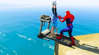 GTA 5: SPIDERMAN EPIC WATER Ragdolls ep.19 | Fails & Funny Moments (Euphoria Engine)