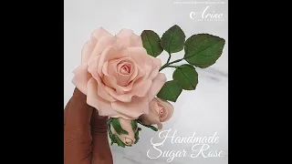 How To Make Easy REALISTIC ROSE SUGAR FLOWER FOR CAKES | Beginner Friendly #shorts