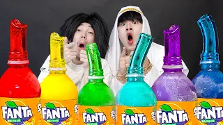 Rich VS Broke mystery honey jelly bottles 음식 챌린지 Mukbang by BABU