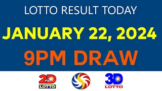 Lotto Result Today JANUARY 22 2024 9pm Ez2 Swertres 2D 3D 4D 6/45 6/55 PCSO