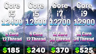 Core i5 12400 vs Core i5 12600 vs Core i7 12700 vs Core i9 12900 | PC Gaming Tested