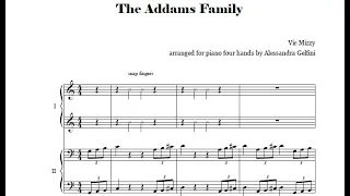 The Addams Family Theme - Arranged for piano four hands