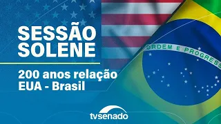 Sessão Solene em homenagem aos 200 anos da relação diplomática Brasil-EUA (PT)– 28/5/24