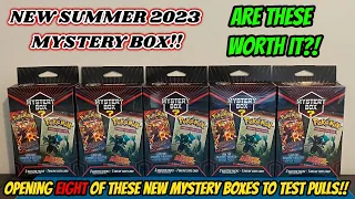 Are these NEW POKEMON MYSTERY BOXES (Summer 2023) worth it?! Opening 8x Mystery Boxes to TEST!!
