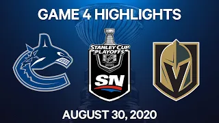 NHL Highlights | 2nd Round, Game 4: Golden Knights vs. Canucks – Aug. 30, 2020