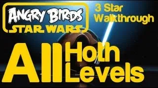 Angry Birds Star Wars - All Levels Hoth Episode V 3 Star Walkthrough 3-1 to 3-40 Golden Droid Location Bonus Levels