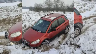 Fiat Sedici 4x4 winter snow offroad (fail)