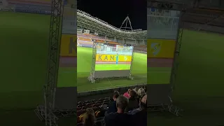 Atmosphere at public viewing of Ballkani vs FC BATE Borisov at Borisov Arena