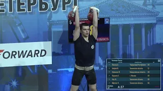 Russian KB Champ 2023. JERK, bw 78 kg