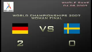 UWR WC 2007 WOMAN FINAL Germany - Sweden 2-0 (1-0)