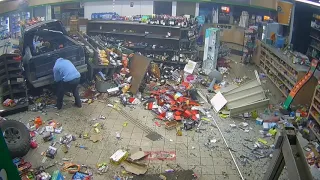 Drunk driver destroys gas station and leaves