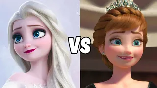 Elsa 🩵 vs Anna 💜 dress 👗/ cosplay 😍/ lips 👄/ bracelet 🥰 etc.