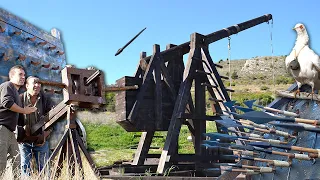 50 ancient war machines: catapult, ballets... Real reproductions and their operation