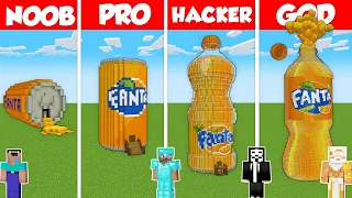 FANTA SODA HOUSE BUILD CHALLENGE - Minecraft Battle: NOOB vs PRO vs HACKER vs GOD / Animation
