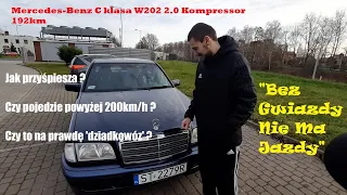 MERCEDES W202 2.0 KOMPRESSOR 192KM/270NM TEST & V-MAX