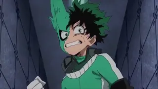 Midoriya Uses A Riot Shield