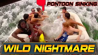 PONTOON BOAT SINKS VS ROUGH WAVES | HAULOVER INLET MADNESS | BOAT ZONE