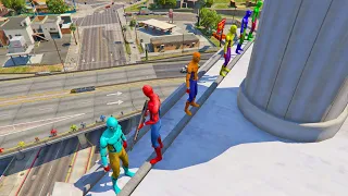 GTA 5 Epic Ragdolls | Spider-Man Jumps/Fails Ep. 148