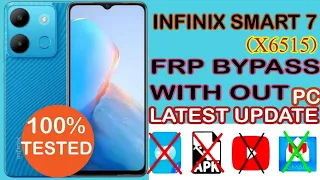 Infinix smart 7 frp bypass / Infinix x6515 frp bypass android 12 without pc / x6515 frp bypass