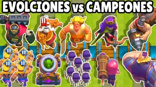 EVOLUCIONES vs CAMPEONES | OLIMPIADAS de CALIDADES CLASH ROYALE